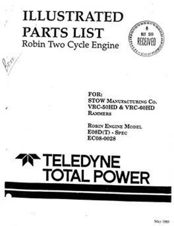 Subaru-Robin 37 Parts Manual See Image for Models Covered