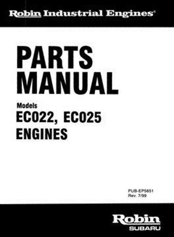 Subaru-Robin 56 Parts Manual See Image for Models Covered