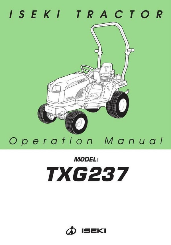TXG237 Safety and operation manual