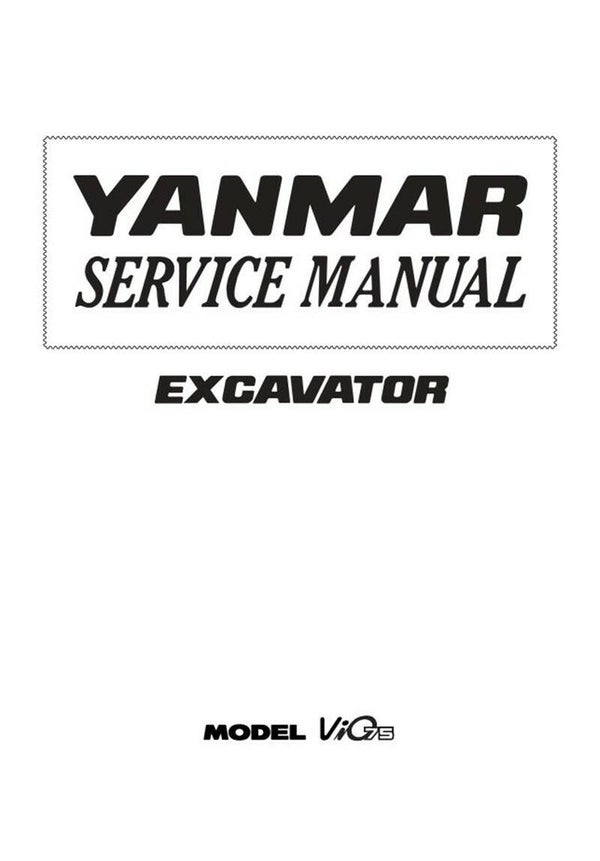 Yanmar Vi075 Workshop Manual