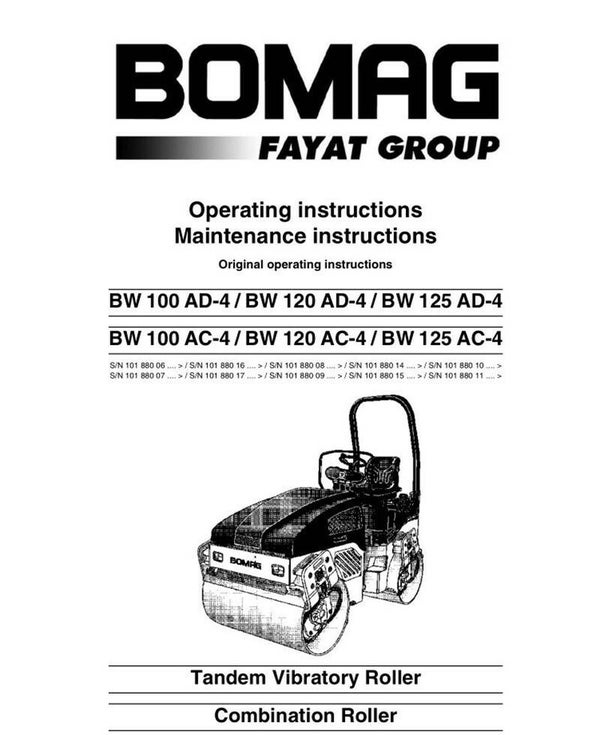 Bomag-25T-Roller-Operating-Manual