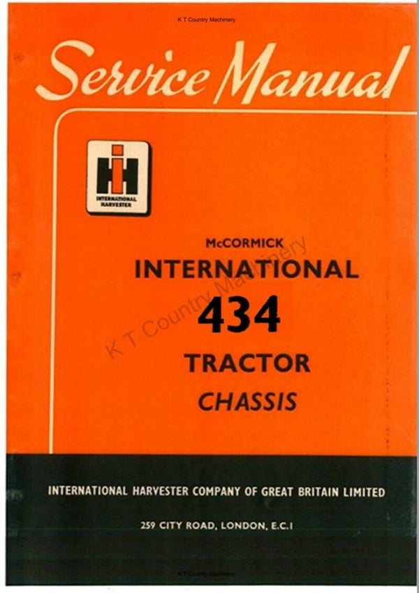 Case IH 434 Tractor Workshop Manual