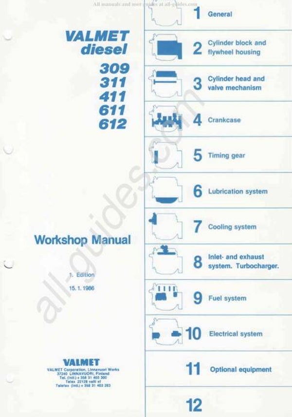 Valmet 612 engine Service Repair Workshop Manual