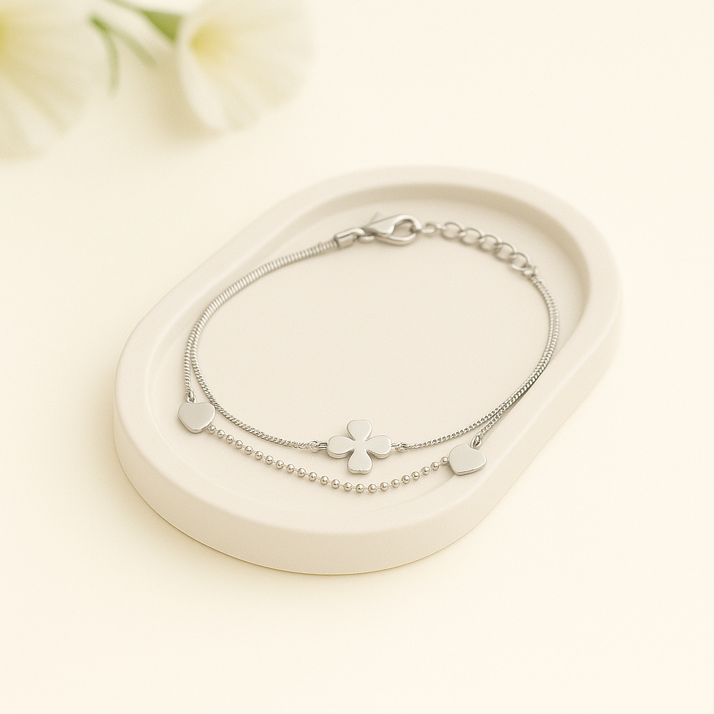 Heart & Clover zilver