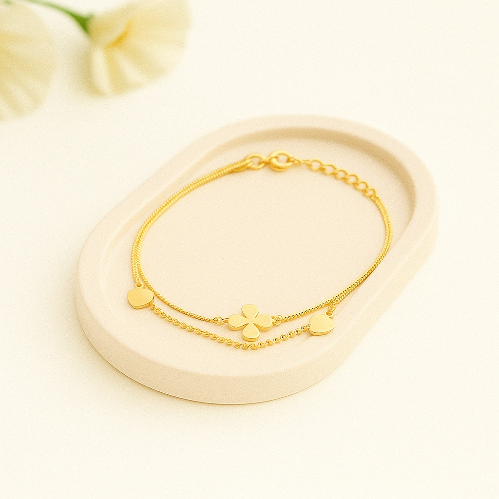 Heart & Clover goudkleurig