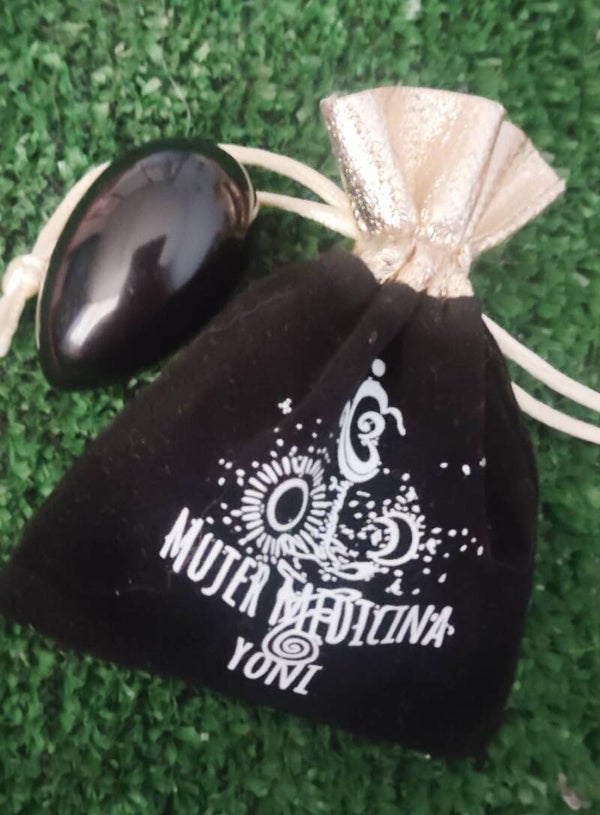 Huevo Yoni de obsidiana
