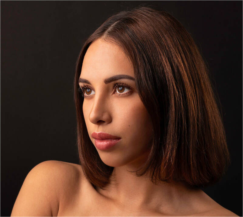 Beautyshoot vrouw bruin haar