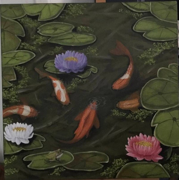 “Koi and Lily Pond”