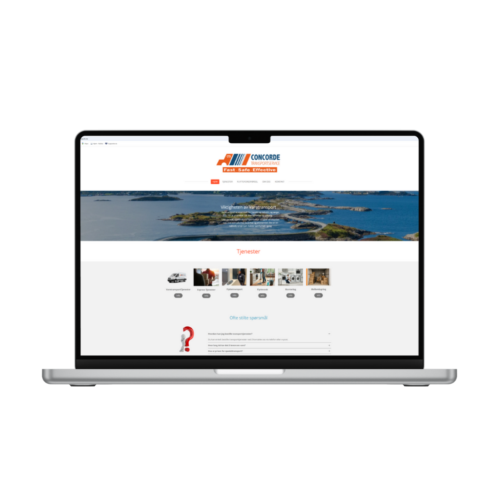 hjemmeside for transport