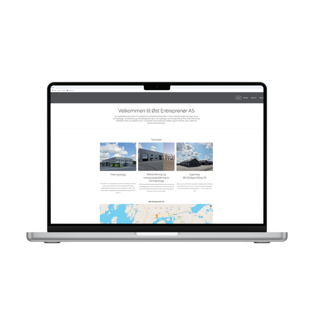 hjemmeside for entreprenør