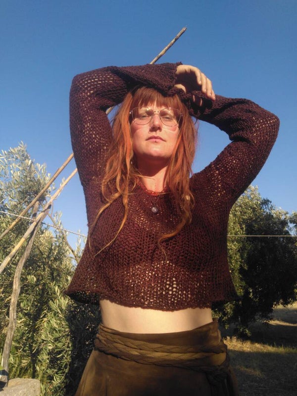 Silk lace sweater