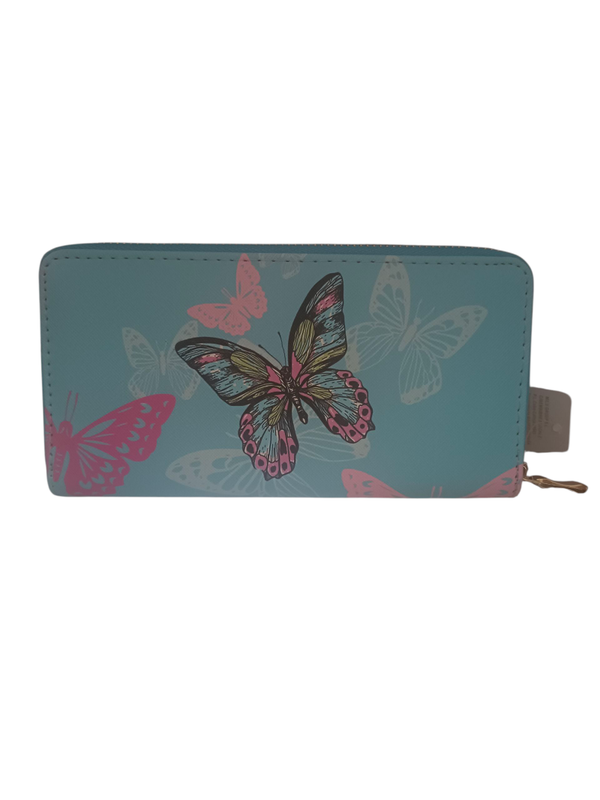 Cartera mariposa azul