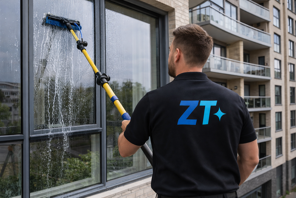 Beeld van glasbewassing uit de bestaande Zuiver-website