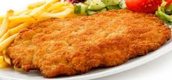 130 GRAM WIENER SCHNITSELS. bak ze in royaal boter en olie zachtjes bruin.