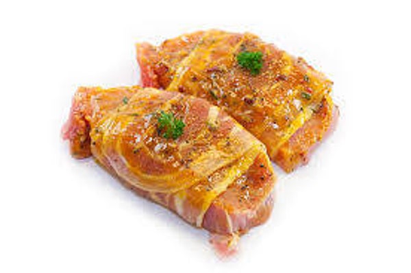 150 GRAM HOUTHAKKER STEAK. filetlapje - rookspek - lekkere marinade