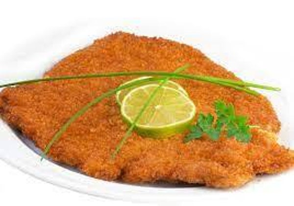 2 X 250 GRAM OOSTENRIJKSE GEPANEERDE SCHNITSEL. malse & iets dikkere schnitsel. Bak ze in royaal boter en olie zachtjes bruin.
