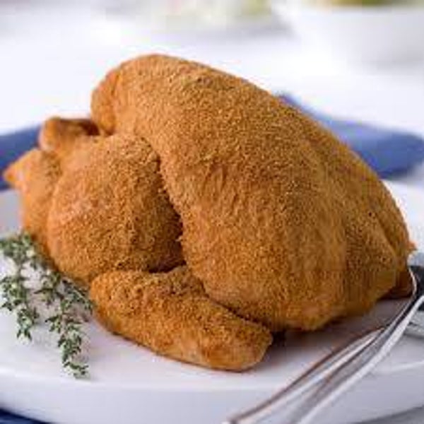 1200 GRAM HELE GEKRUIDE KIP. bbq & oven klaar.