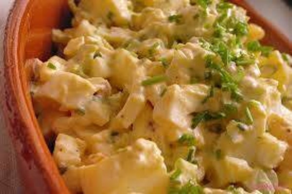 250 GRAM VERSE EIERSALADE. lekkere salade van scharreleieren.