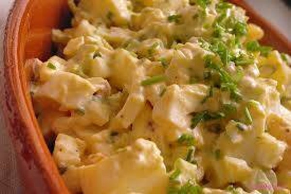 200 GRAM VERSE EIERSALADE. lekkere salade van scharreleieren.