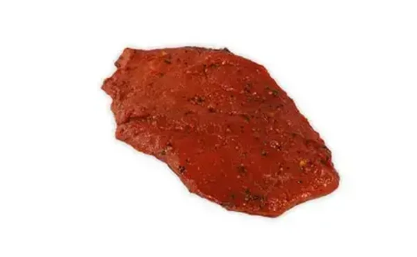 130 GRAM GEMARINEERDE RUNDER SCHNITZEL (zachtjes 2 minuten bakken)