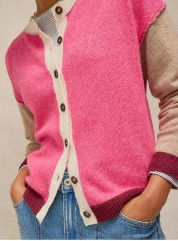 GILET PULL ROSE PEP'S