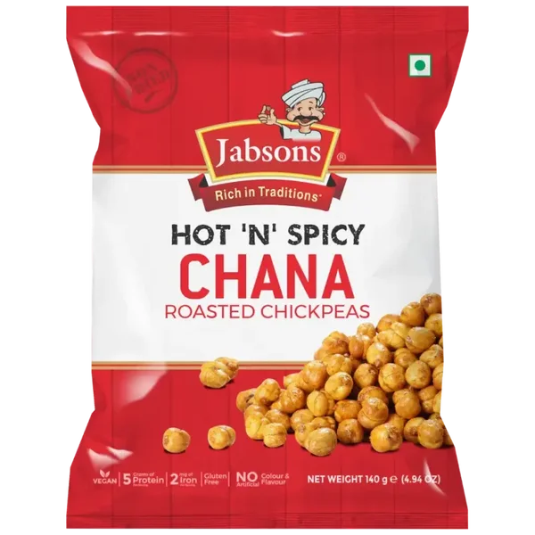 Jabsons Roasted Chana Hot N Spicy 140g