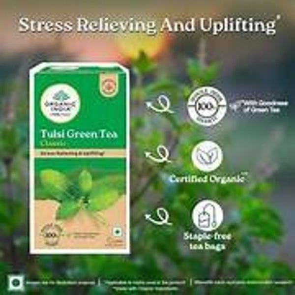 Organic India Tulsi Tea Bags - Green Tea
