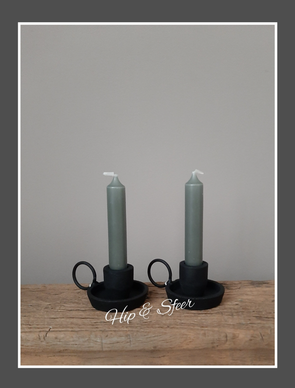 Gietijzeren kaarsenstandaard klein