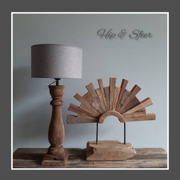 Houten lampenvoet klein