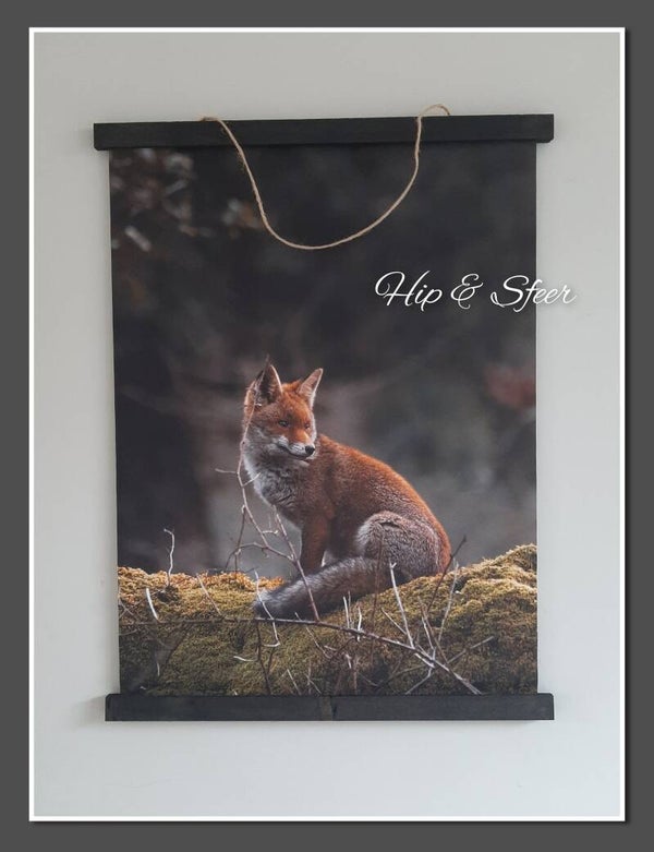 Wanddoek Vos op stam middel