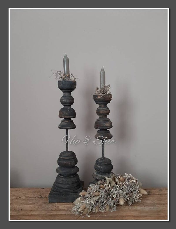 Houten kaarsenstandaard S