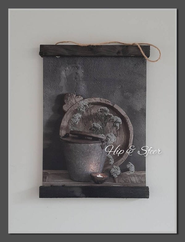 Wanddoek zinken emmer klein