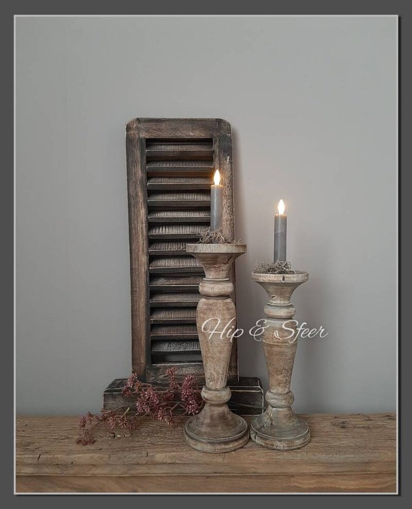 Houten kaarsenstandaard L