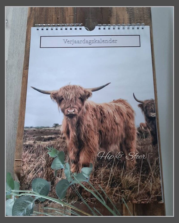 Verjaardagskalender Hooglander kleur
