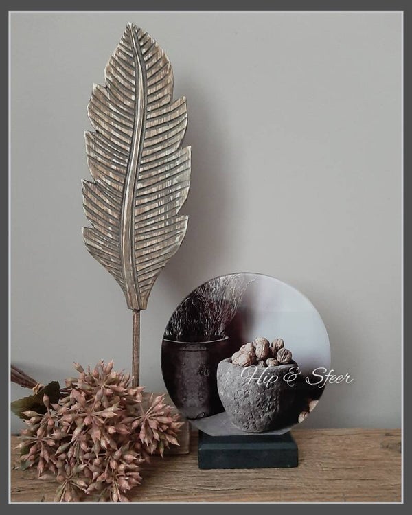 Glas cirkel Walnoten