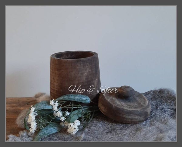 Houten Pot met deksel