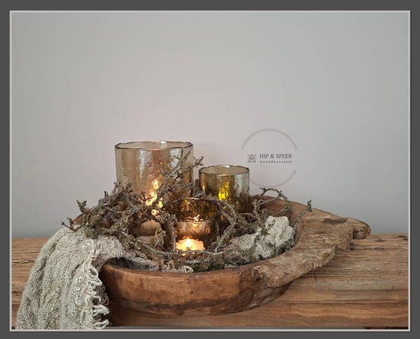 Windlicht getint glas L