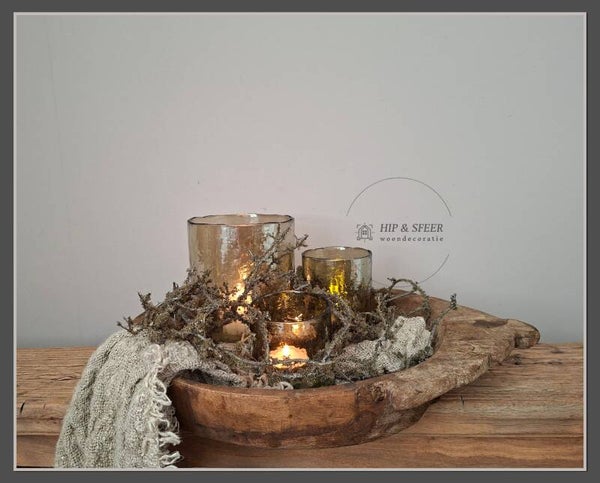 Windlicht getint glas S