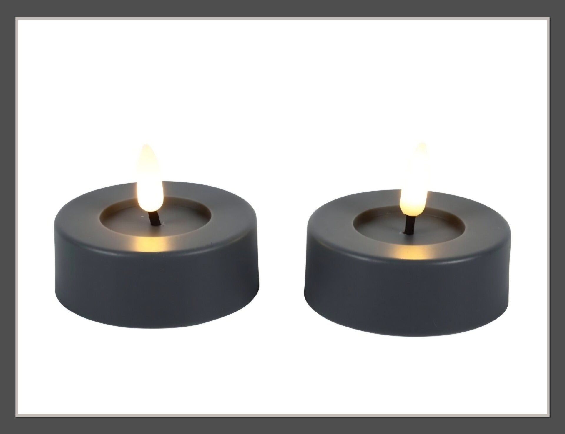 LED waxinelicht groot Antraciet