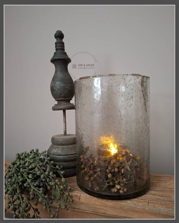 Bubbelglas windlicht XL