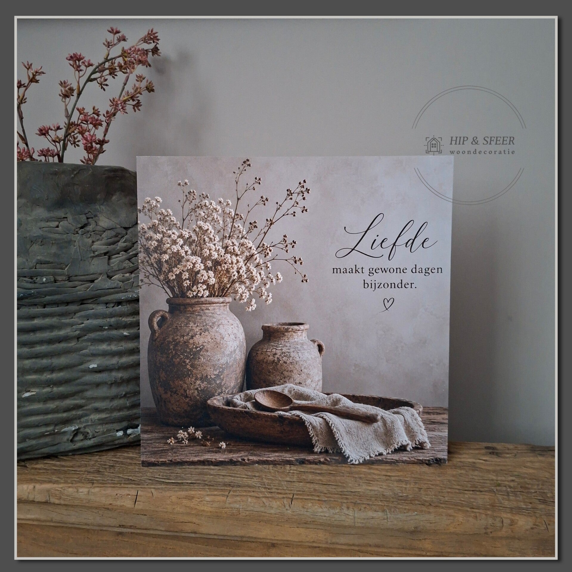 Houten muurbord 'Liefde'