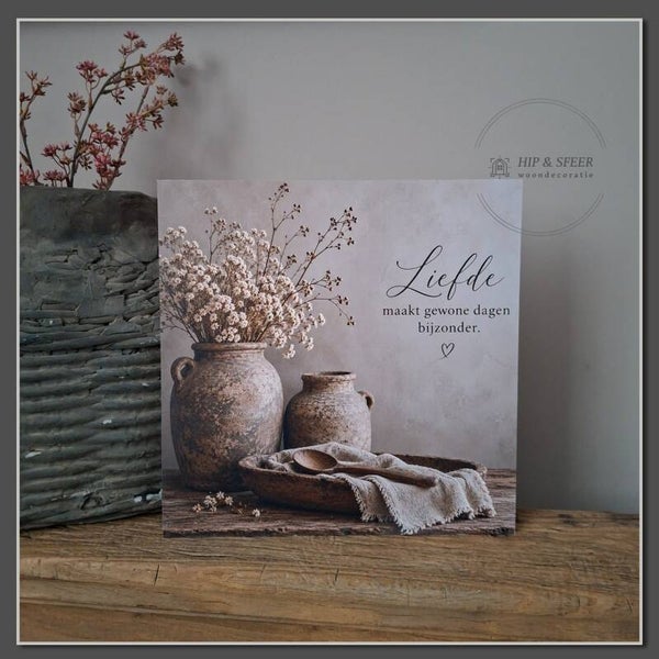 Houten muurbord 'Liefde'