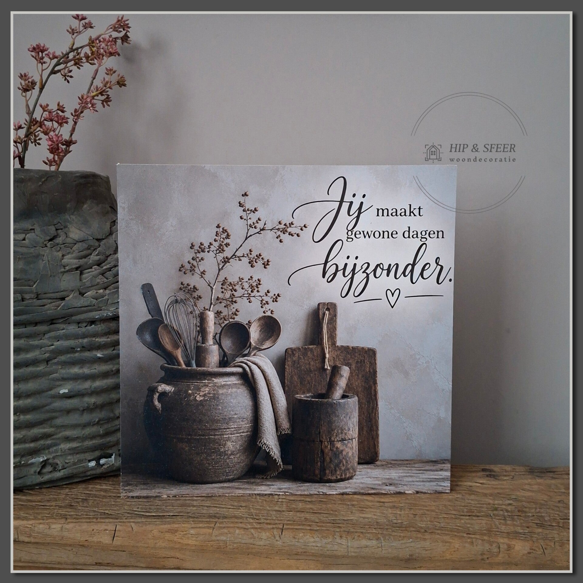 Houten muurbord 'Jij'