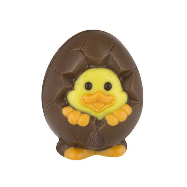 Kuiken, kip of haas driekleurig 25g melkchocolade