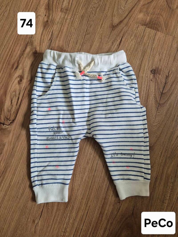 74/Lange Hose Weiss Blau Gestreift