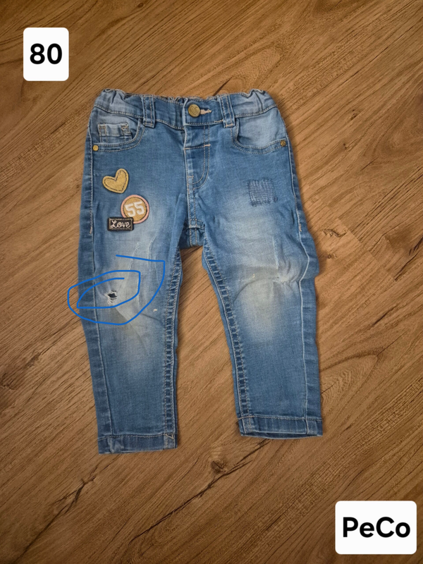 80/Lange Hose Jeans Blau