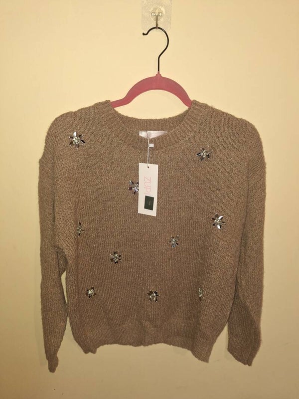 Embellished Knit Jumper - size 10