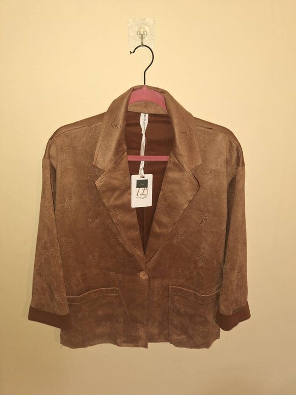 Brown Blazer - stretchy size 10