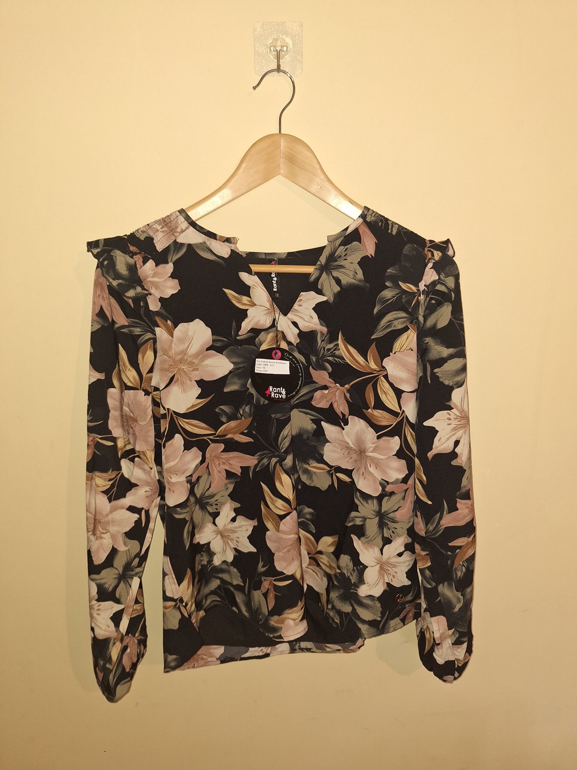 Black Floral Blouse