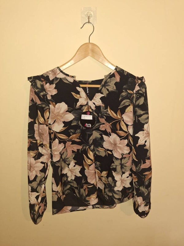 Black Floral Blouse